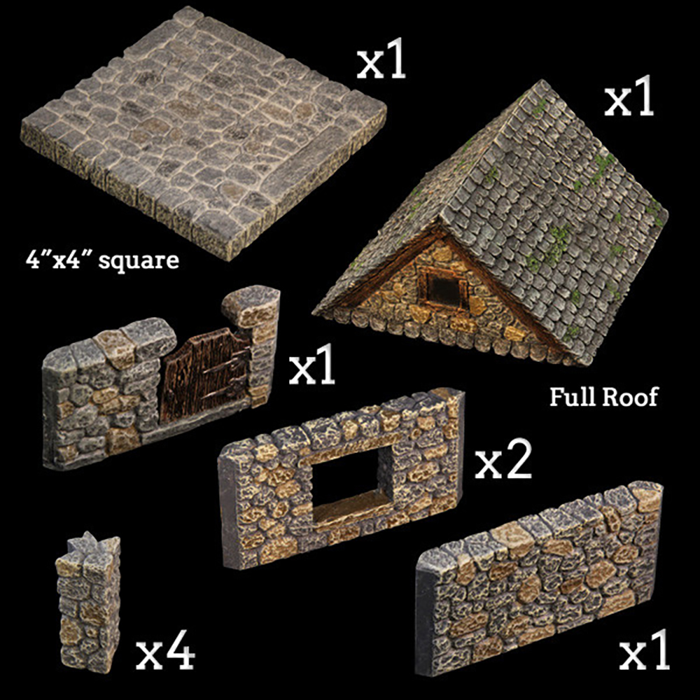 Dwarven Forge Dwarvenite Cities Cottage Stone Set COT-S