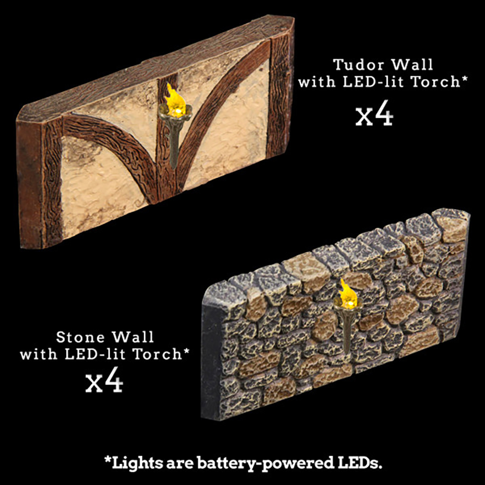 Dwarven Forge Dwarvenite Cities LED Lightened Wall Add-On LW