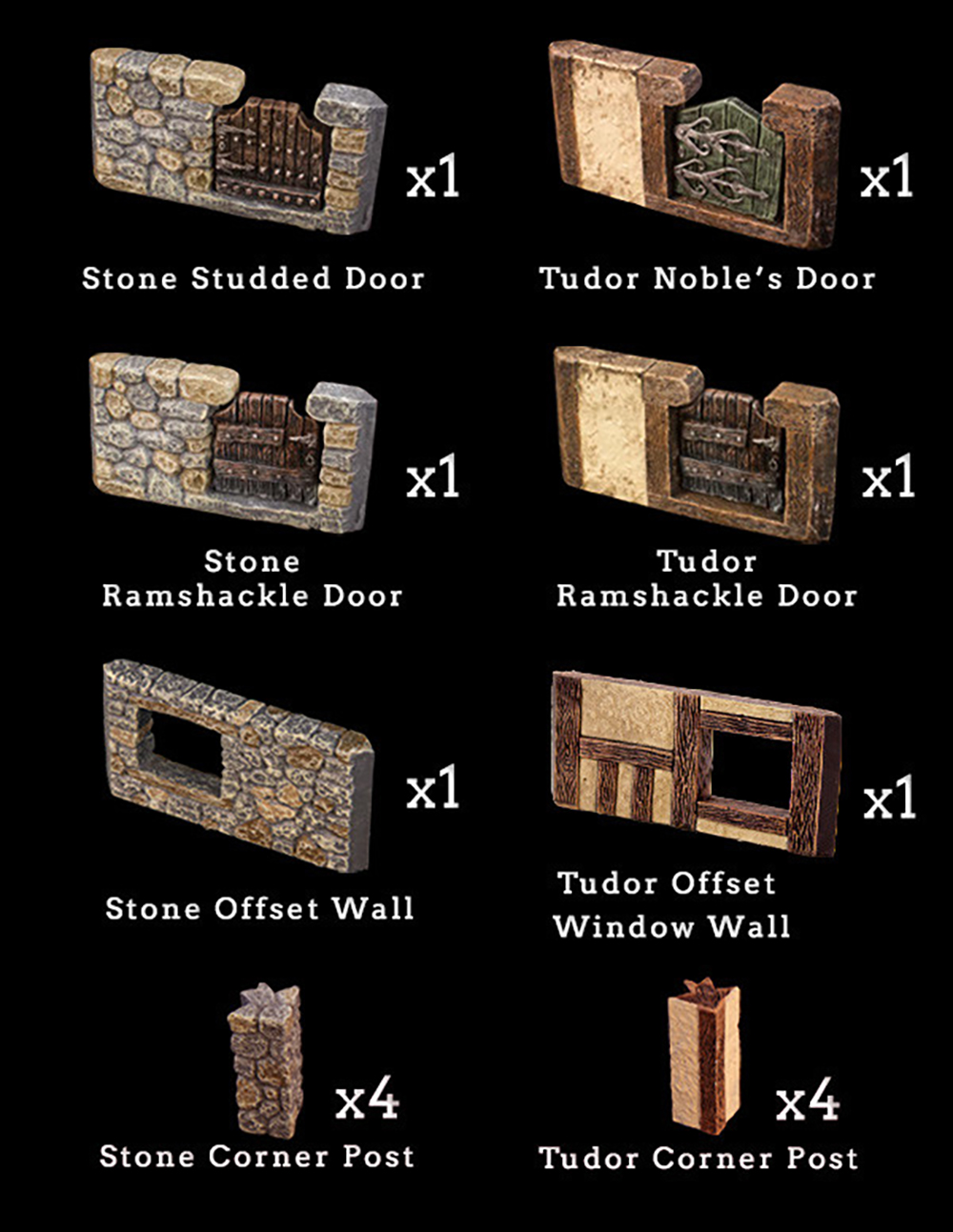 Dwarven Forge Dwarvenite Cities Doors & Windows Add-On DWS