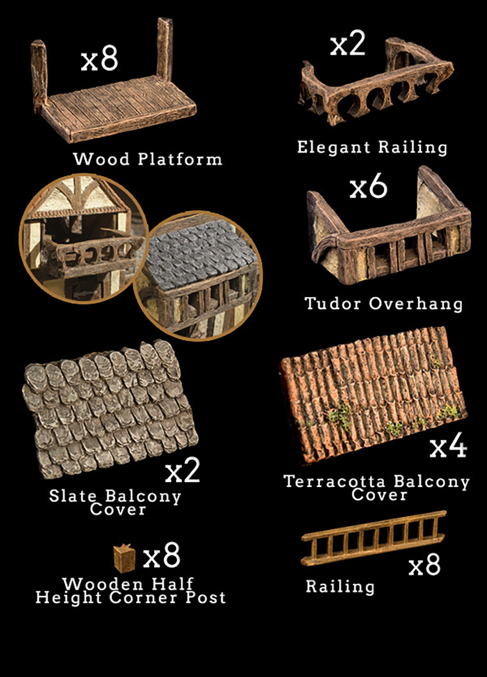 Dwarven Forge Dwarvenite Cities Deluxe Balcony Add-On DXB