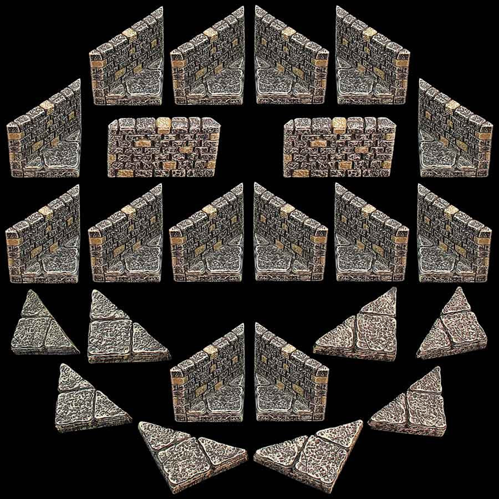 Dwarven Forge Dwarvenite Dungeon Diagonal Wall Pack GT001-AD01