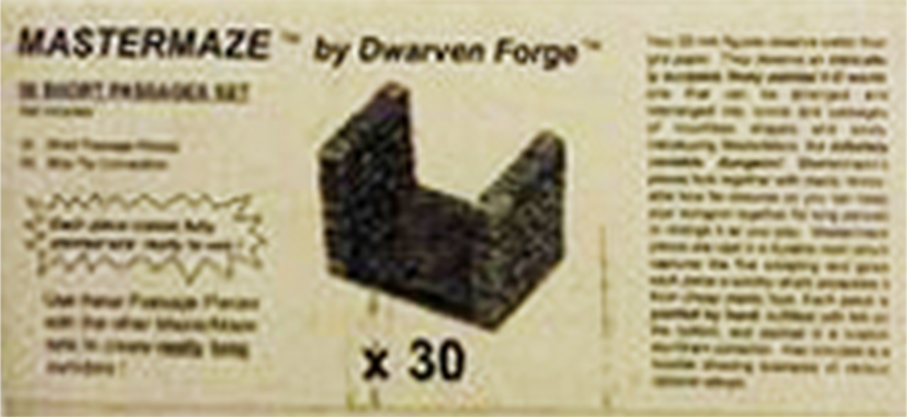 Dwarven Forge MM005 30 Short Passages Set